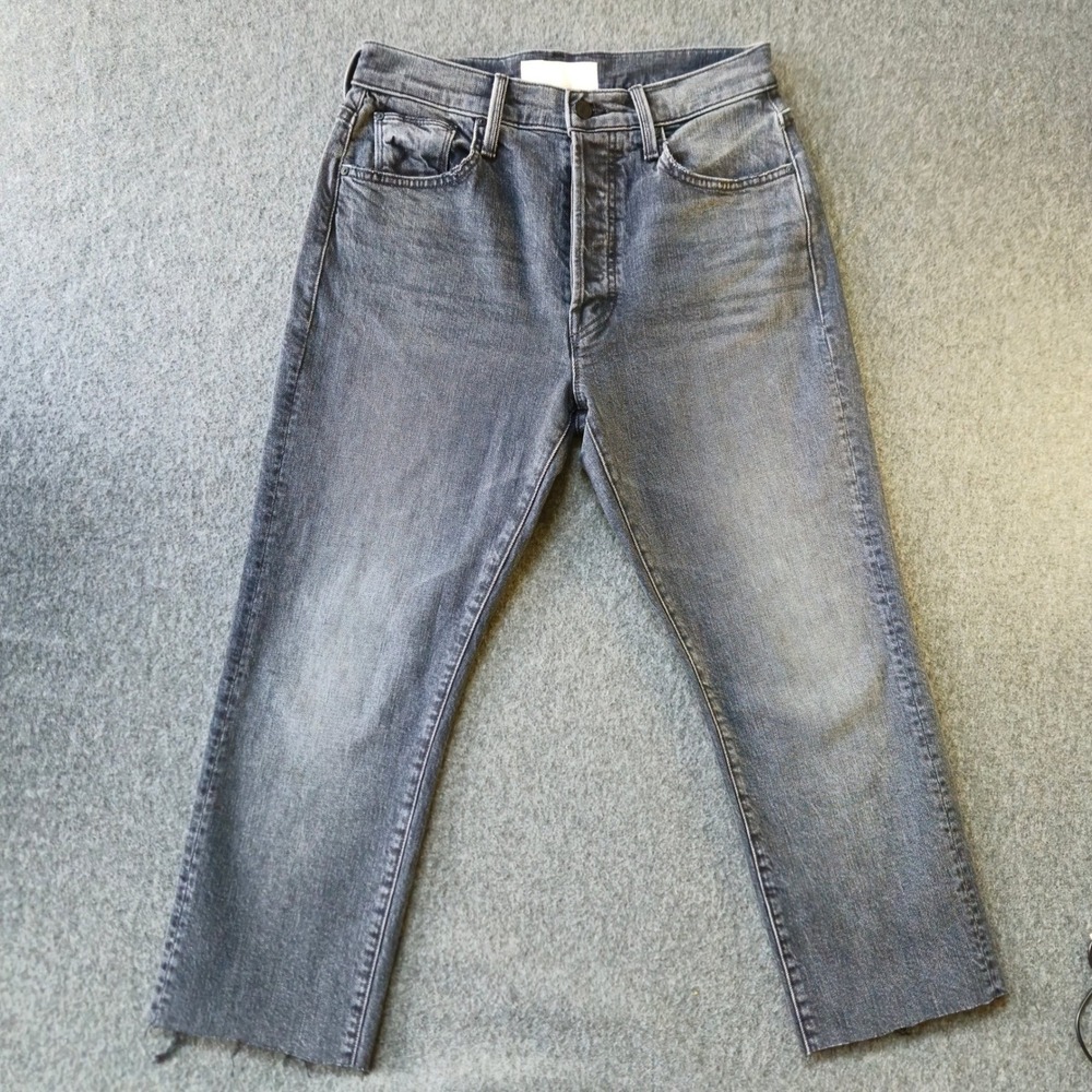 MOTHER Superior Jeans Sz 28 Grey High Waisted Hiker Hoover Roadtrip Renegade EUC